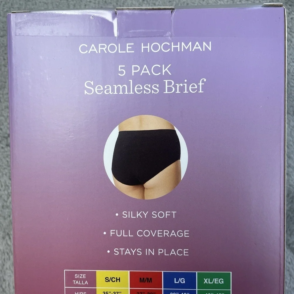Carole Hochman Womens XL Seamless Brief Dark/Light e0498